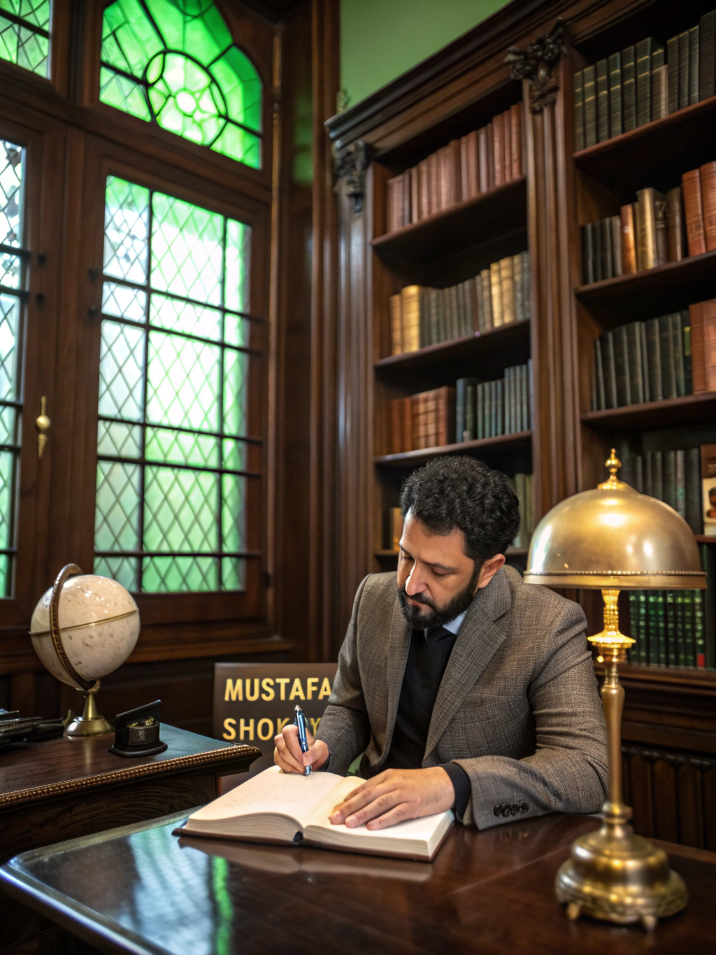 Portrait of Dr. Kamulegeya Sharif in his study